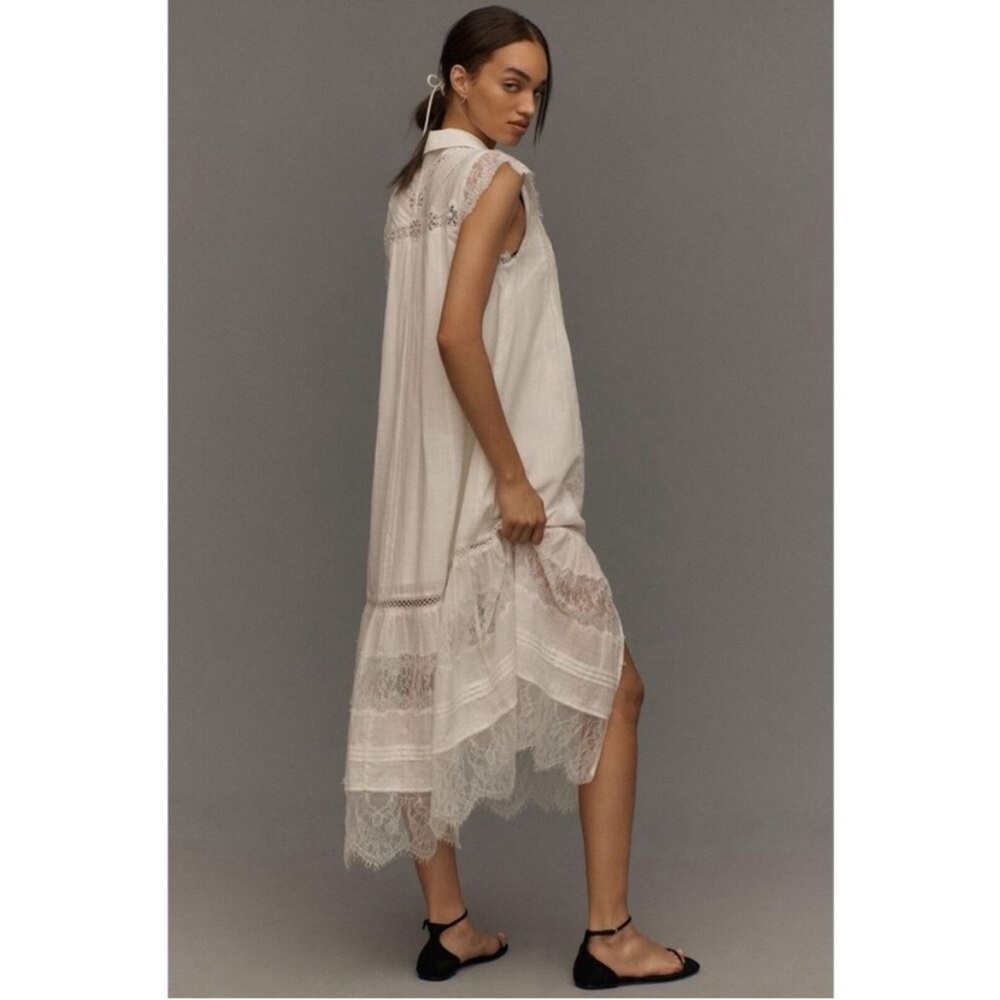 Pilcro White Lace Midi Dress - Picture 3 of 9